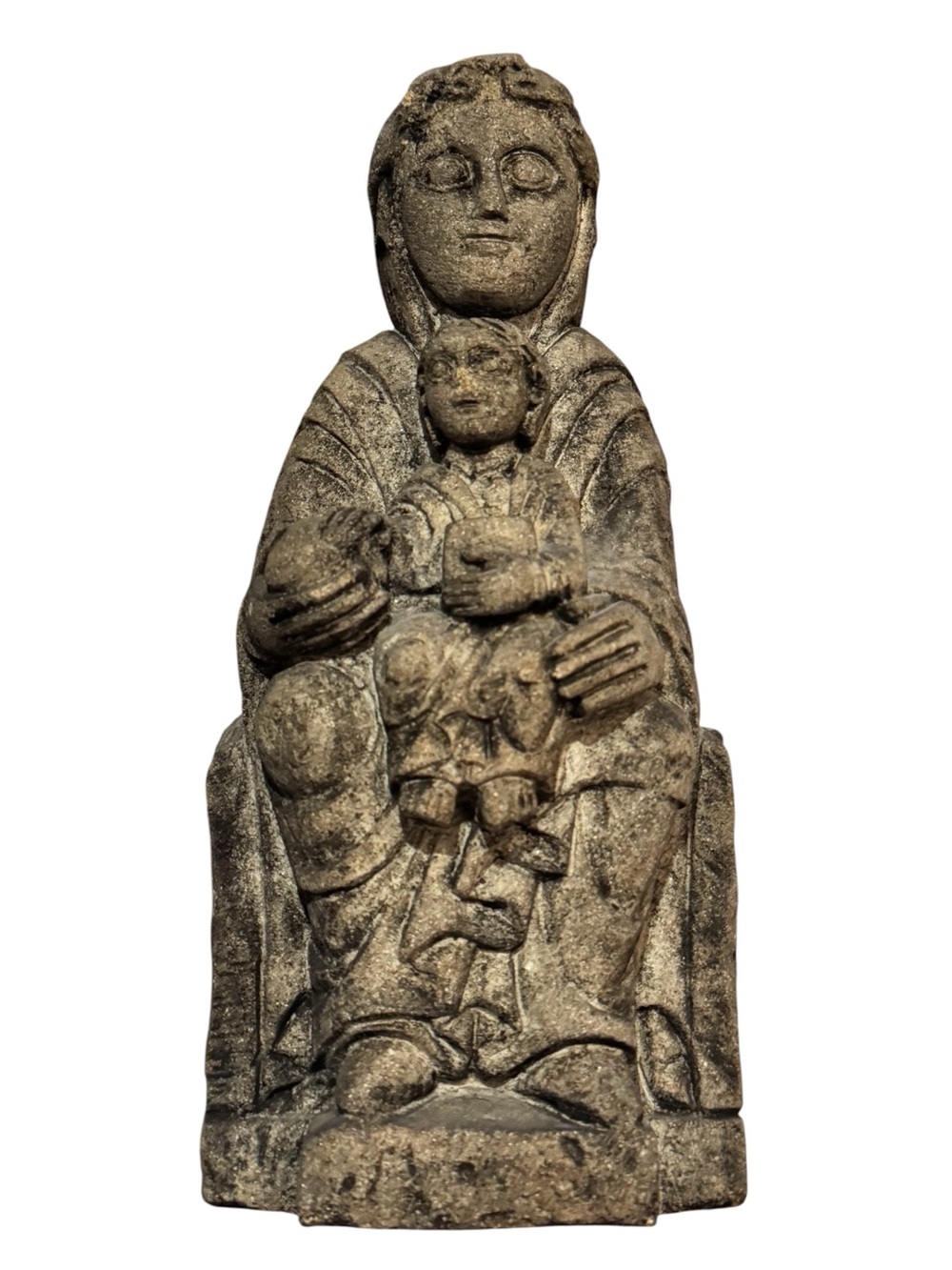 Ancient Carved Limestone Madonna & Child Statue “Pending appraisal”